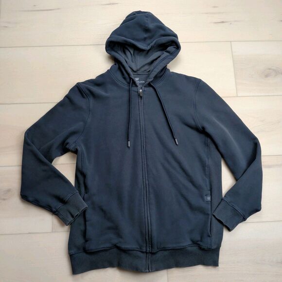 Mack Weldon Ace Hoodie Mens Large Full Zip Navy Blue Stretch Soft Sweatshirt - Picture 1 of 10